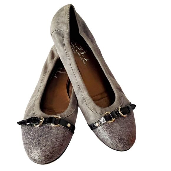AGL Monika Suede Cap Toe Glitter Ballet Flats 40 10 - Picture 1 of 6